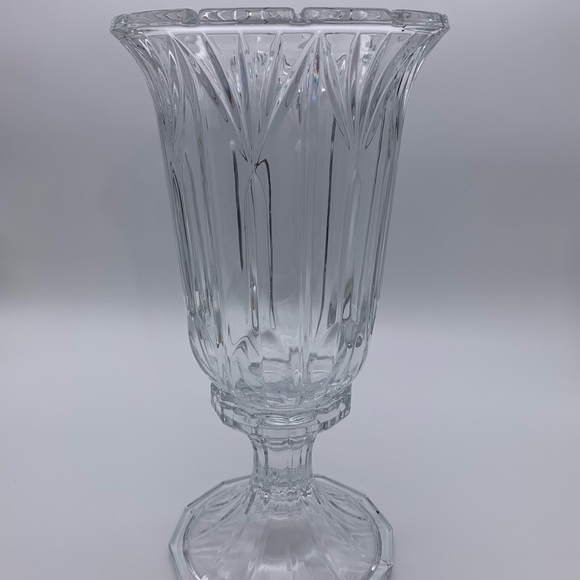 Vintage Imperial Makayla 12" Cleo Hurricane 24% Lead Crystal Candle Holder 2pcs. - Picture 4 of 16
